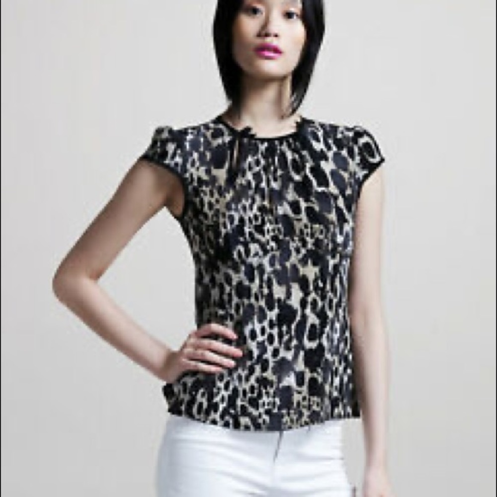 Nanette Lepore • Silk Leopard Print Blouse